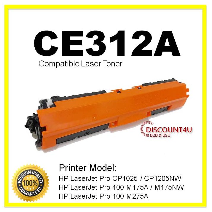 discount4u-ตลับหมึกเทียบเท่าtoner-hp-ce312a-printer-hp-laserjet-pro-m175a-m175nw-cp1025-cp1025nwe