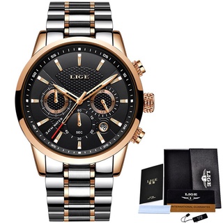 Relogio Masculino 2019 LIGE Mens Watches Top Luxury Brand Business Quartz Watch Men Military Sports Waterproof