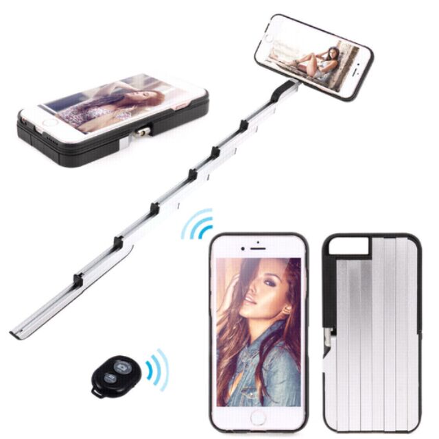 Stikbox 3 in 1 Selfie stick & Bluetooth Remote Shutter & case for ...