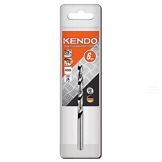 KENDO 10202505 ดอกสว่านเจาะเหล็กสีเงิน 2.5 × 57mm (2 ชิ้น/แพ็ค)