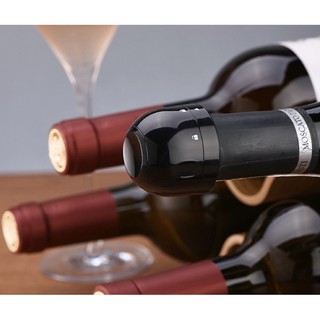 K124 ฝาไวน์ช็อคได้ ที่ปิดขวดไวน์ ยืดอายุและรสชาติ ได้ดีเยี่ยม ฝาขวดไวน์ ฝาปิดขวดไวน์  ที่ปิดไวน์ สีดำ ส่งจากกรุงเทพ