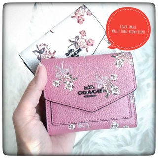 กระเป๋าสตางค์ใบสั้น​ COACH  SMALL TRIFOLD WALLET IN SIGNATURE Canvas​ สวยคลาสสิค​ พกง่ายใบเล็กน่ารัก