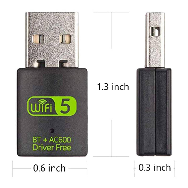 ภาพหน้าปกสินค้าUSB WiFi BT+AC600 Bluetooth Adapter 600Mbps Dual Band 2.4G / 5G Hz Wireless Network PC/Laptop จากร้าน tukdeeshop.99 บน Shopee