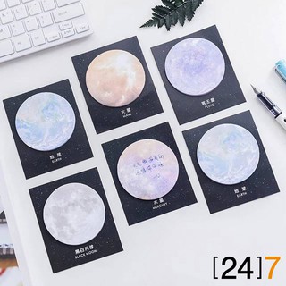 (24)7 Creative Planet Series โพสอิท Post-it สมุดฉีกแบบกลมฉีกออก