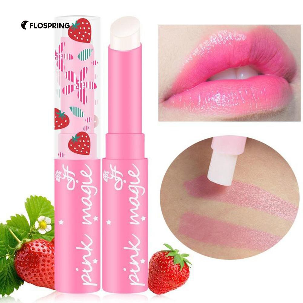 เครื่องสำอางค์ความงาม-strawberry-lip-balm-magic-อุณหภูมิเปลี่ยนสีลิปสติก