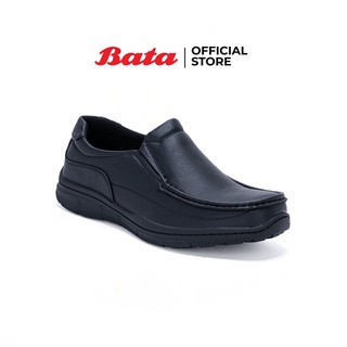 *Best Seller* Bata Comfit บาจา คอมฟิต รองเท้าคัทชูแบบสวม ใส่ทำงาน เรียบหรู ใส่ง่าย กึ่งทางการ สำหรับผู้ชาย รุ่น Amber สีดำ 8516278