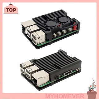 สินค้า Myhomever พัดลมระบายความร้อนอลูมิเนียมสําหรับ Raspberry Pi 3 Model B B+