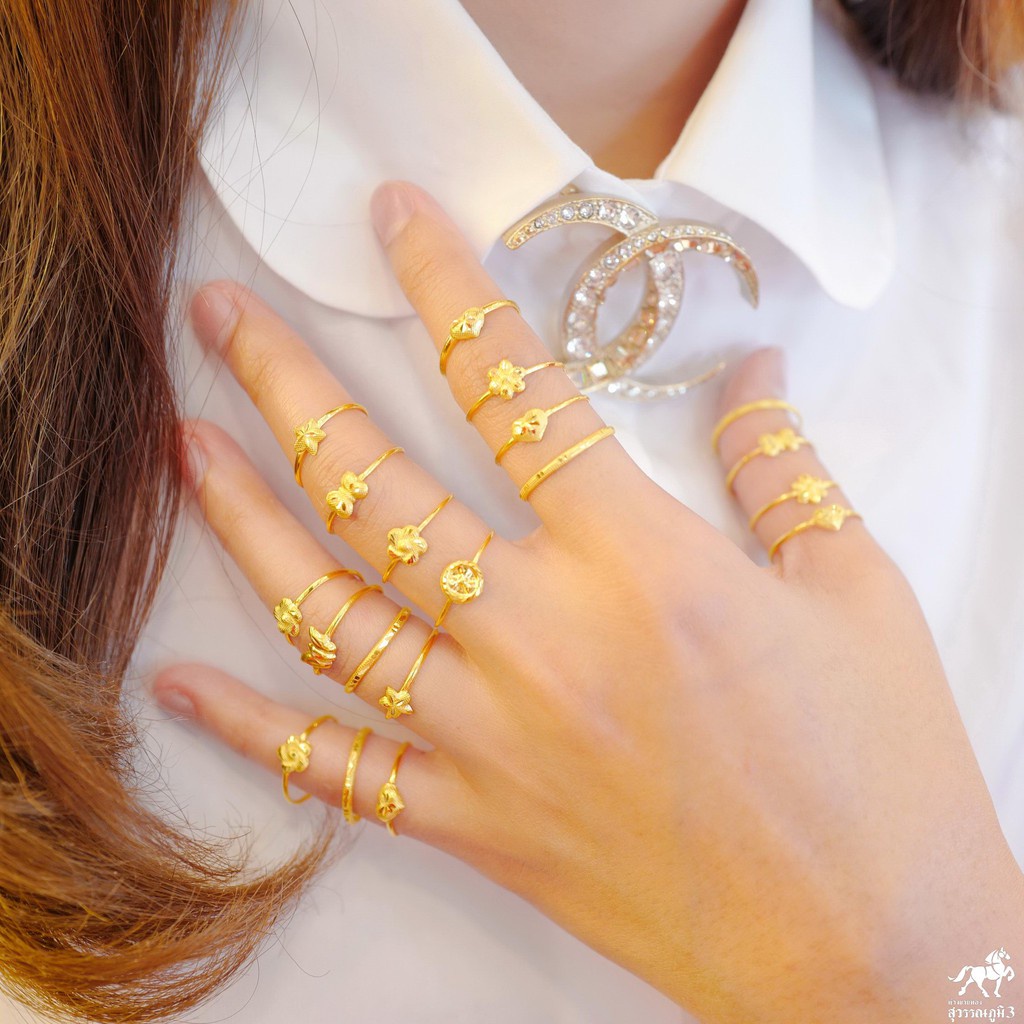ราคาและรีวิวแหวนทองคำแท้ 0.4 กรัม ลาย ทองแท้ 96.5% ขายได้ จำนำได้ มีใบรับประกัน แหวนทอง แหวนทองคำแท้