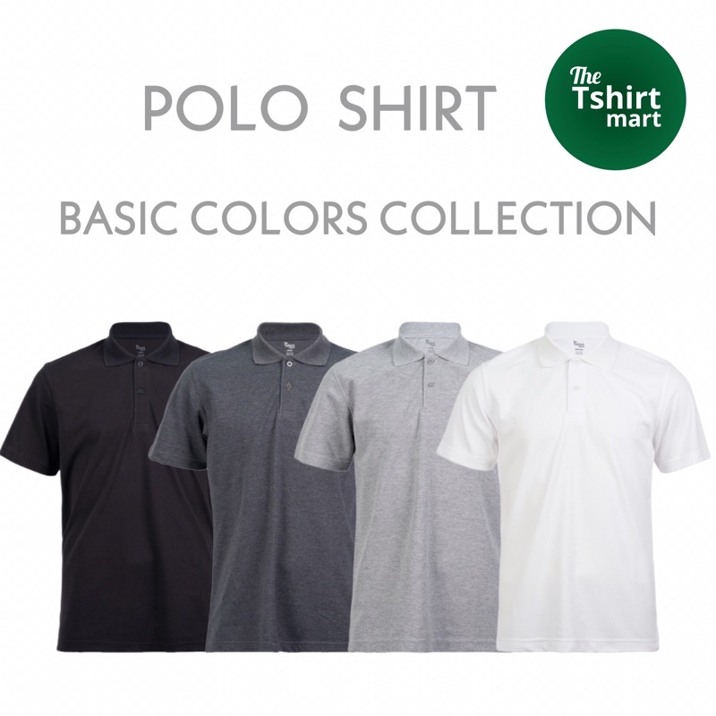 ภาพหน้าปกสินค้าเสื้อโปโล Tshirtmart สีพื้น 4 สี ผ้าฝ้ายผสม คุณภาพดี ทรง regular fit - POLO