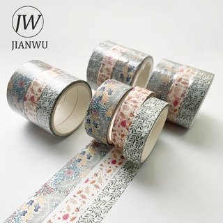 Jianwu 3 ชิ้น / เซต สร้างสรรค์ เรียบง่าย เทปวาชิ รวมกัน DIY สมุดไดอารี่ ตกแต่งวัสดุ เทปกาว คาวาอี้ เครื่องเขียน