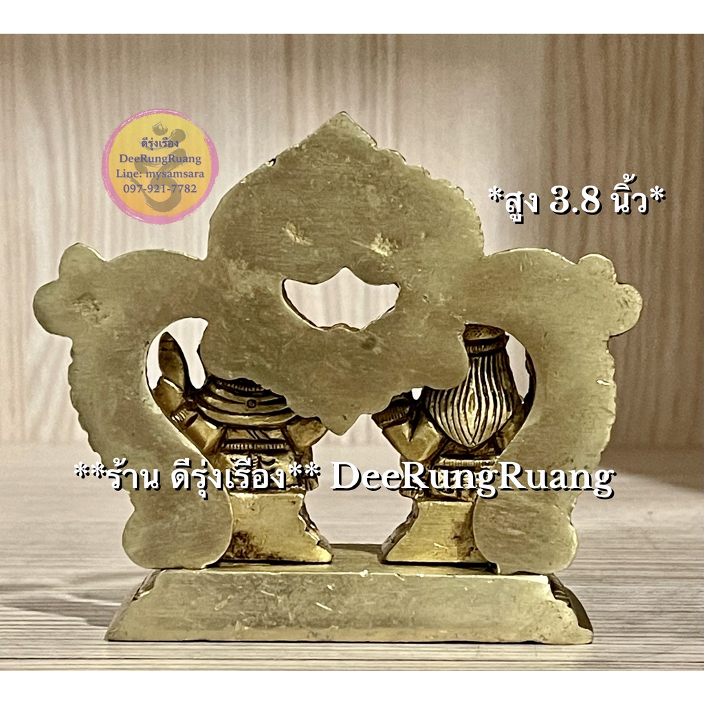 พระคฌณศ-และ-พระแม่ลักษมี-ประทานพร-ประทับบัลลังก์-สูง-3-8-นิ้ว-fine-quality-ทองเหลือง-นำเข้าจากอินเดีย-set00147
