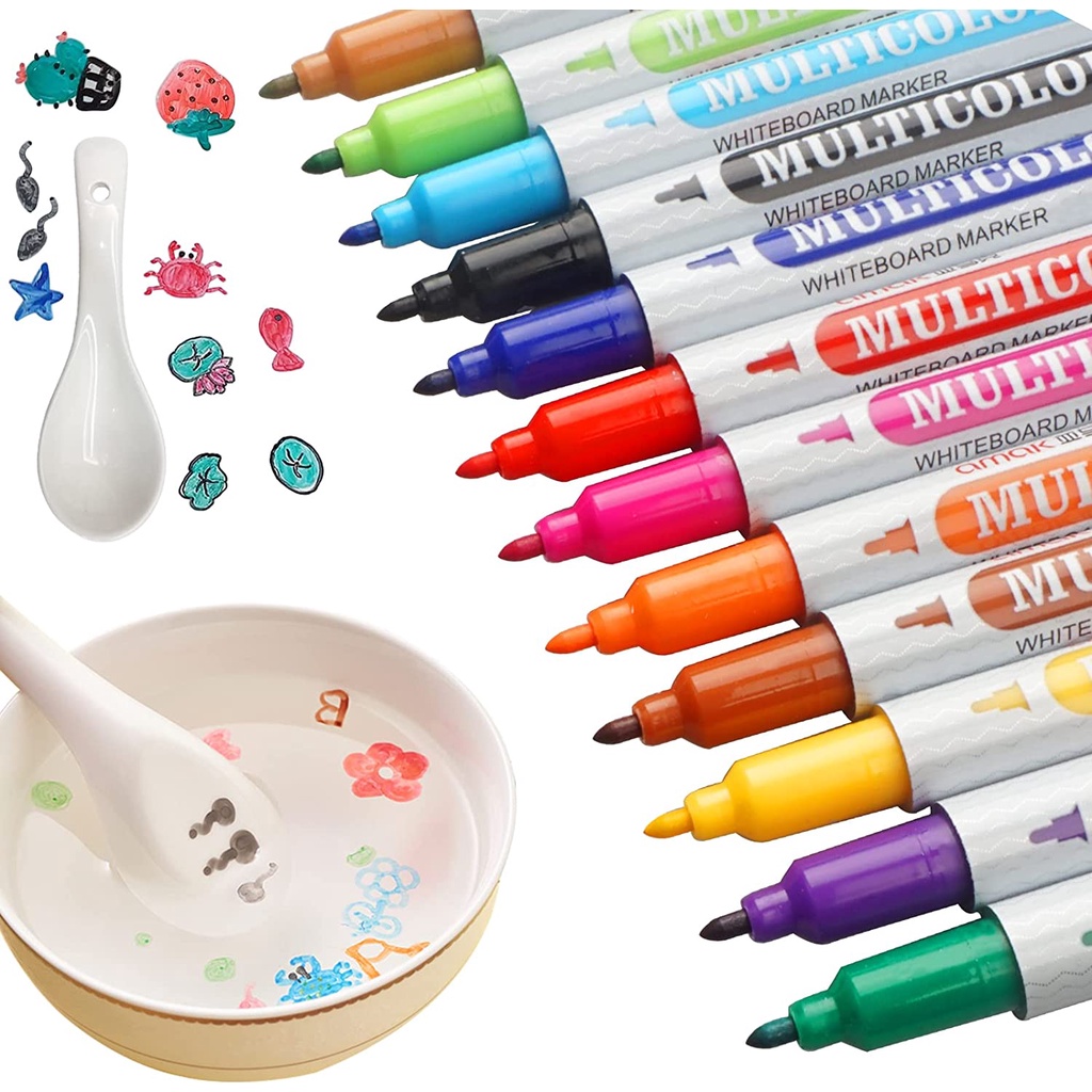 พร้อมส่ง-8-12สี-ปากกามาร์กเกอร์-ลอยน้ําได้-สีสันสดใส-ปากกาไวท์บอร์ด-diy-ของเล่นเสริมการเรียนรู้เด็ก-มอนเตสซอรี่-เมจิก