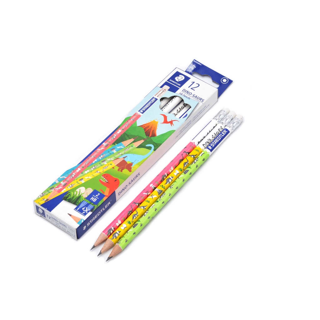 กล่อง12แท่ง-ดินสอไม้-สเต็ดเล่อ-รุ่น-dinosaurs-hb-คละลาย-ดินสอดำ-ดินสอไม้-ดินสอยกโหล-ดินสอ-hb-วาดรูป-ดราฟ-เขียนแบบ