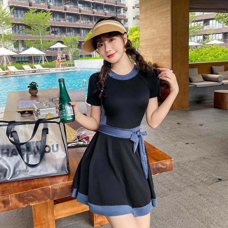 ชุดว่ายน้ำวันพีชสำหรับผู้หญิง-ฤดูร้อน-กระโปรงสั้น-เซ็กซี่-ชุดว่ายน้ำไซส์ใหญ่-ชุดว่ายน้ำแฟชั่น-ชุดว่ายน้ำผู้หญิงสาวอวบ