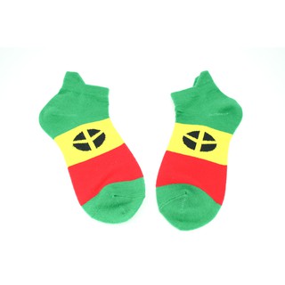 สินค้าราสต้า Low-cut Socks Peace and Love All Sizes ถุงเท้า PEACE & LOVE สีเขียว เหลือง แดง