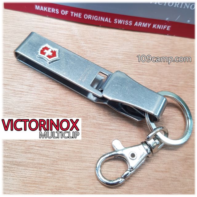 victorinox-พวงกุงแจเหน็บเข็มขัด-stainless-steel-multiclip-ของแท้-swiss-made