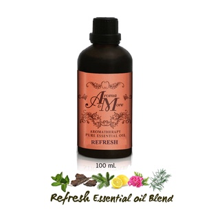 Aroma&amp;More  Refresh Essential oil 100% Blend / น้ำมันหอมระเหยสูตรผสม ผสานความหอมของดอกไม้และสมุนไพร สดชื่น 100ML