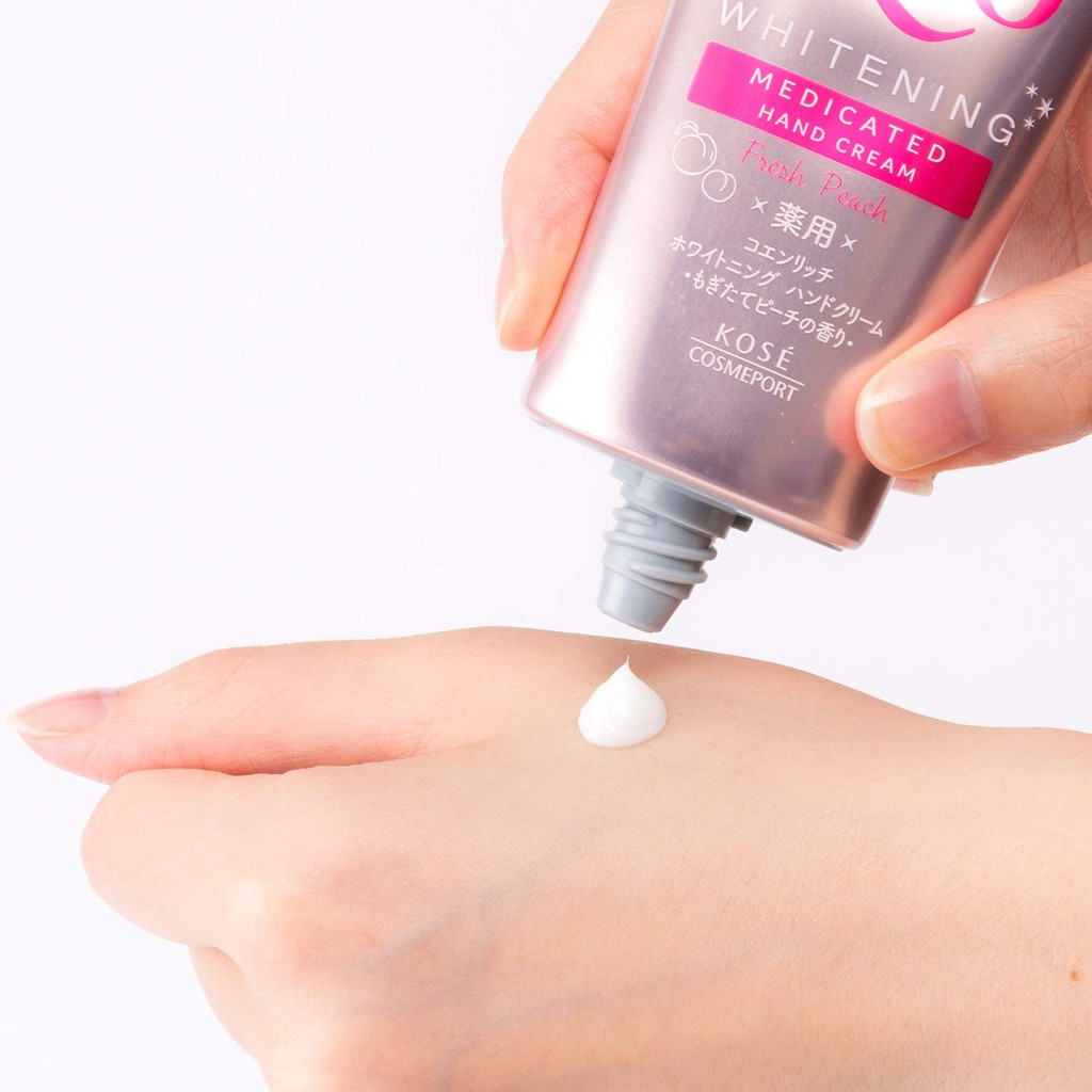 kose-coenrich-q10-hand-amp-finger-cream-80g-fresh-peach-โคเซ่-ครีมบำรุงมือ