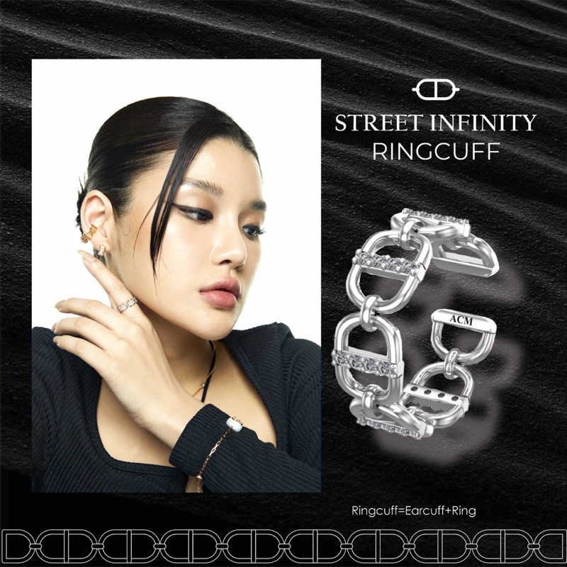 a-cemi-street-infinity-ringcuff-แหวนเงินแท้-ชุบทอง-18k-โรสโกลว์