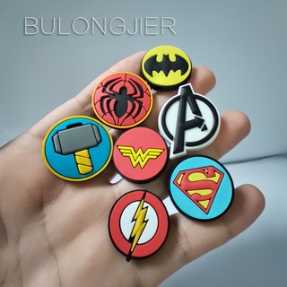 พร้อมส่ง กระดุมติดรองเท้า Crocs Jibbitz Pins Marvel Hero icon หลากสีสัน DIY