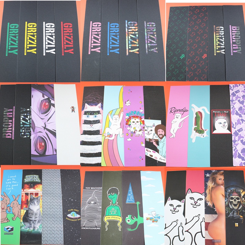 ภาพหน้าปกสินค้าGriptape PVC กระดาษทรายสเก็ตบอร์ด84x23CMกระดาษทรายหลากสี กระดาษทรายกันลื่นสำหรับสเก็ตบอร์ด กันน้ำลายสวยติดง่าย จากร้าน 635144840liubin บน Shopee