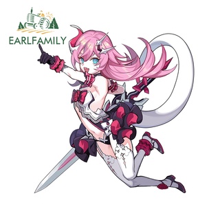 Earlfamily สติกเกอร์ไวนิล ลายกราฟฟิค Honkai Impact 3 กันน้ํา กันรอยขีดข่วน สําหรับติดตกแต่งหน้าต่างรถยนต์ 13 ซม. x 12.3 ซม.