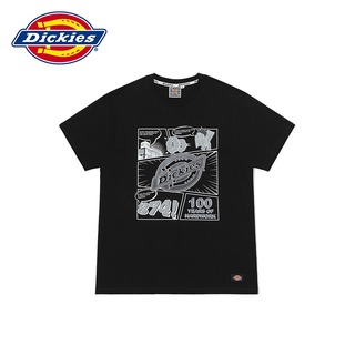 ใหม่ เสื้อยืด ผ้าฝ้าย พิมพ์ลายโลโก้กราฟฟิติ Dickies สําหรับผู้ชาย