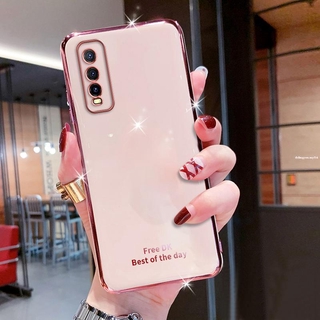 เคสซิลิโคนนิ่ม หรูหรา สําหรับ VIVO y17s Y20 Y12S Y20S V21 Y31 V20 Pro SE V19 Y50 Y30 V15 S1 Pro Y11 Y12 Y15 Y17 Y19 Y95 Y91 Y91i