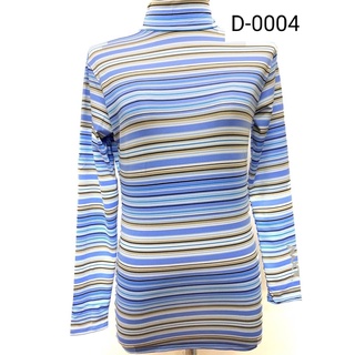 เสื้อบอดี้ฟิตกันแดดผ้าลวดลาย(คอเต่า) ยี่ห้อ MAXY GOLF(รหัส D-0004 ลายฟ้าสลับสี)