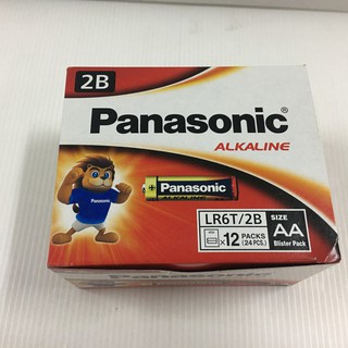 Panasonic Alkaline Battery ถ่านพานาโซนิค อัลคาไลน์ LR6T/2B Size AA 12 แพ็ค x 24 ชิ้น