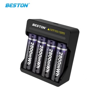 BESTON รางชาร์จ Li-ion BST-M7011 1.5V Li-ion Battery Charger เครื่องชาร์จถ่าน AA/AAA 4 ก้อนที่มีคุณภาพสูง