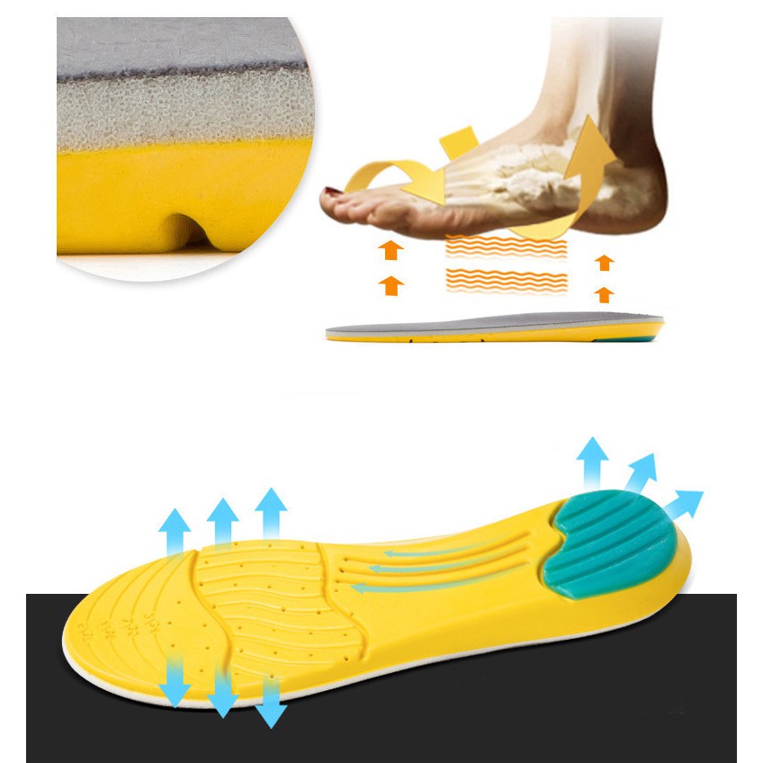 ภาพสินค้าInsole Foot Careแผ่นเสริมพื้นรองเท้าเพื่อสุขภาพ ฟองน้ำรองพื้นรองเท้า 1คู่ XD-659 จากร้าน wonderful.store บน Shopee ภาพที่ 5