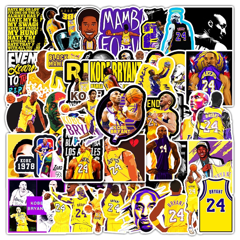 sticker-bomb-50-ชิ้น-สติ๊กเกอร์บอม-ลาย-kobe-bryant-โคบี้-สติ๊กเกอร์โน๊ตบุ๊ค-ติดตู้เย็น