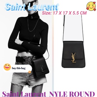 แซงต์โลรองต์  Saint Laurent  ysl KAIA กระเป๋าสะพายแนวตั้งหนังฟอกผัก/กระเป๋าผู้หญิง