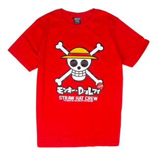 [สินค้าลิขสิทธิ์แท้/พร้อมส่ง] เสื้อยืดคอกลม สีแดง วันพีซ | One Piece T-shirt [No.214]