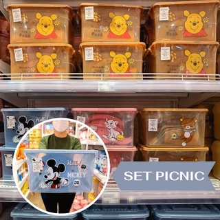 Moshi Moshi ✅ เซตปิกนิค 4 ชิ้น  🍽  ลายลิขสิทธิ์แท้💯 set picnic เซตจานชามพกพก ลายการ์ตูน พร้อมส่ง BPA FREE