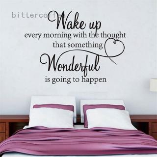 สติกเกอร์ติดผนังลาย wake up wonderful สําหรับตกแต่งบ้าน