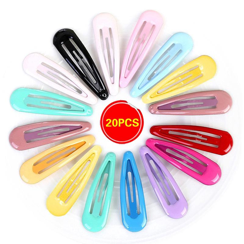 Ins กิ๊บติดผมโลหะสีแคนดี้สไตล์เกาหลีสําหรับเด็ก 20 ชิ้น