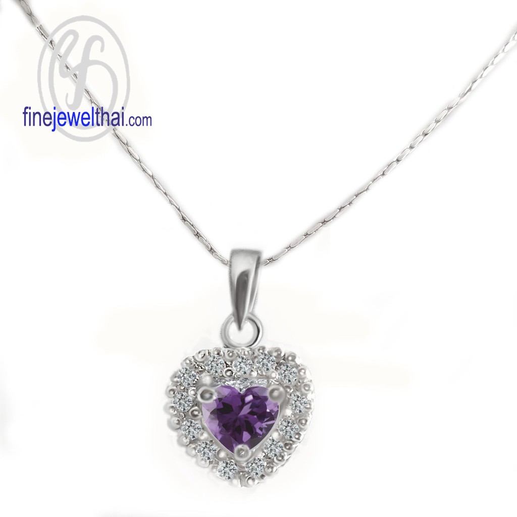 finejewelthai-จี้อะเมทิสต์-จี้พลอย-พลอยประจำเดือนเกิด-amethyst-silver-pendant-birthstone-p1082amt00-ราคาต่อชิ้น