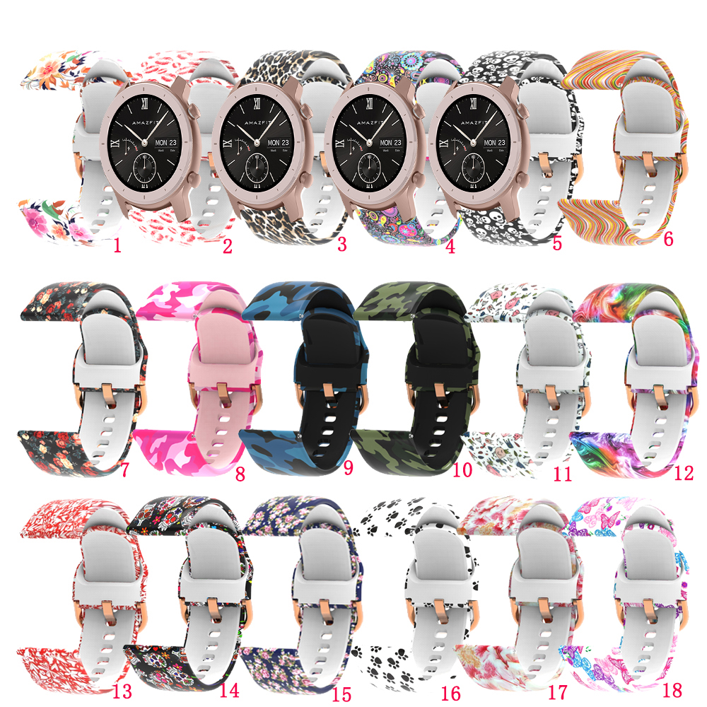 สายรัดซิลิโคนอ่อนนุ่ม-camo-สำหรับ-huami-amazfit-gtr-42mm