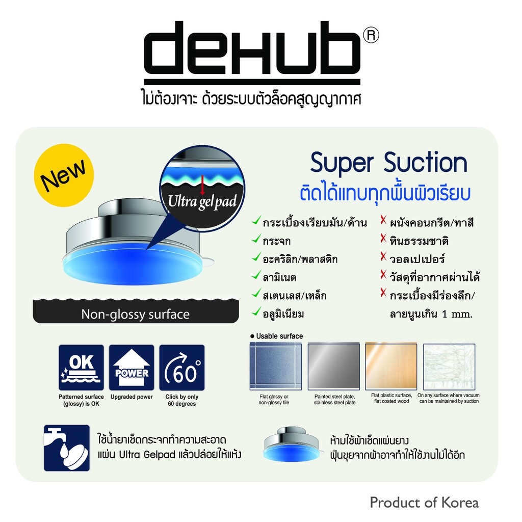 ที่วางสบู่-สเตนเลส-ตัวล็อคสูญญากาศ-dehub-super-suction