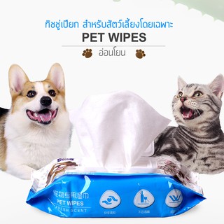 ทิชชู่เปียก ผ้าเปียก สำหรับ สัตว์เลี้ยง หมา แมว  ยี่ห้อ PETBEST