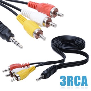 สายAV 1ออก3 สายJack dc แปลงออกRCAตัวผู้AV3หัว 1.5 เมตร