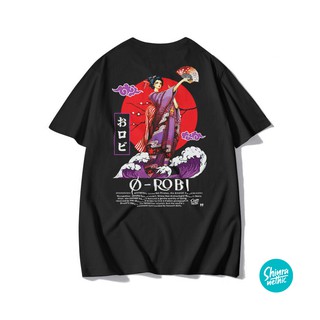 เสื้อยืดผู้ เสื้อยืด พิมพ์ลายการ์ตูนอนิเมะ One Piece Shinranethic O-Robi Nico Robin S-5XL
