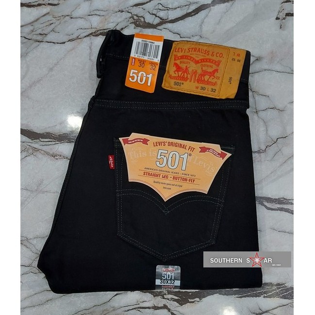 กางเกงยีนส์ Levi's ของแท้ 501-0660 Super Black นำเข้าจากUSA มีหลาย MADE IN  เช่น MEXICO,EGYPT กระดุม ขากระบอก COTTON100% | Shopee Thailand