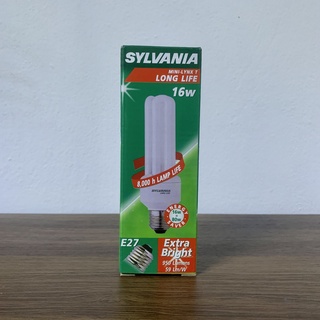 SYLVANIA  หลอดตะเกียบ หลอดประหยัดไฟ 16W ขั้วE27 / MINI-LYNX T LONG LIFE 3U 865 สีเดย์ไลท์ (ขาว)