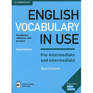 DKTODAY หนังสือ ENGLISH VOCAB.IN USE PRE-INTER&amp;INTER+ ANS+EBOOK(4ED)