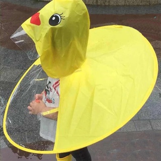 เสื้อกันฝนเด็กเป็ดน้อยสีเหลือง หมวกร่มกันน้ำสำหรับเด็ก SJ4041