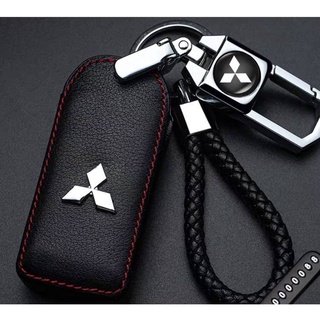 พร้อมส่ง เคสกุญแจรีโมทรถยนต์ แบบหนัง สําหรับ Mitsubishi