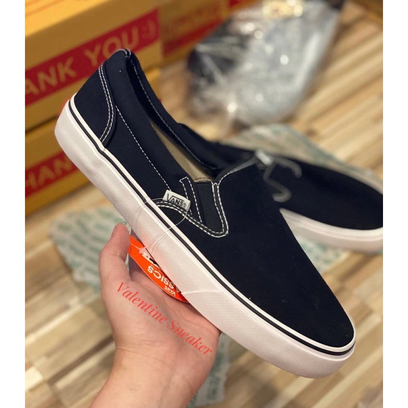 ภาพสินค้ารองเท้าผ้าใบ Vans Slipon มีกล่อง รองเท้าผ้าใบ แวนสลิปออน สีดำ รุ่นฮิต จากร้าน sneakerbybenz บน Shopee ภาพที่ 2